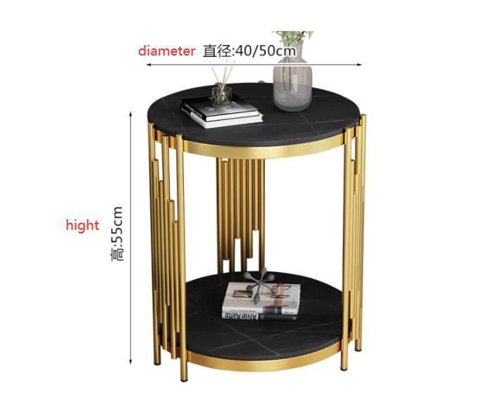 Nordic Style Console Tables Modular Design Round Center Tea Table Extendable Rock Slate Coffee Table