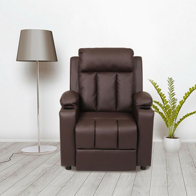 Jky Furniture Modern Design Comfortable Leather Manual Massage Recliner Chair