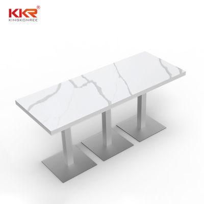 6 Seater Solid Surface Dining Furniture Restaurant Table and Chair