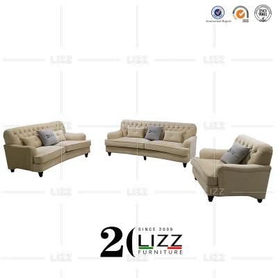 Modern European Hotel Soft Leisure Velvet Fabric Sofa Furniture