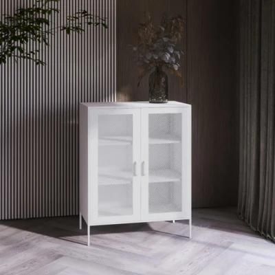 Four Legs Fashionable Shoe Rack Steel Storage Cabinet Furniture