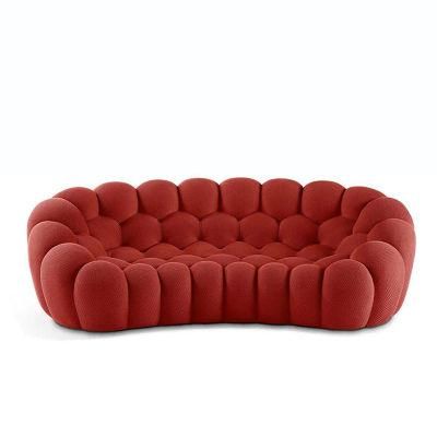 Modern Style Italian Design Home Furniture Fabric Pumpkin Sofa Set Furniture Villa Living Room Round Shape Sectional Sofa