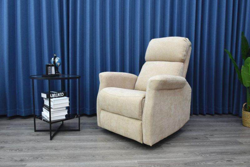 Jky Furniture Living Room Single Small-Size Fabric Manual Push Back Recliner Chair