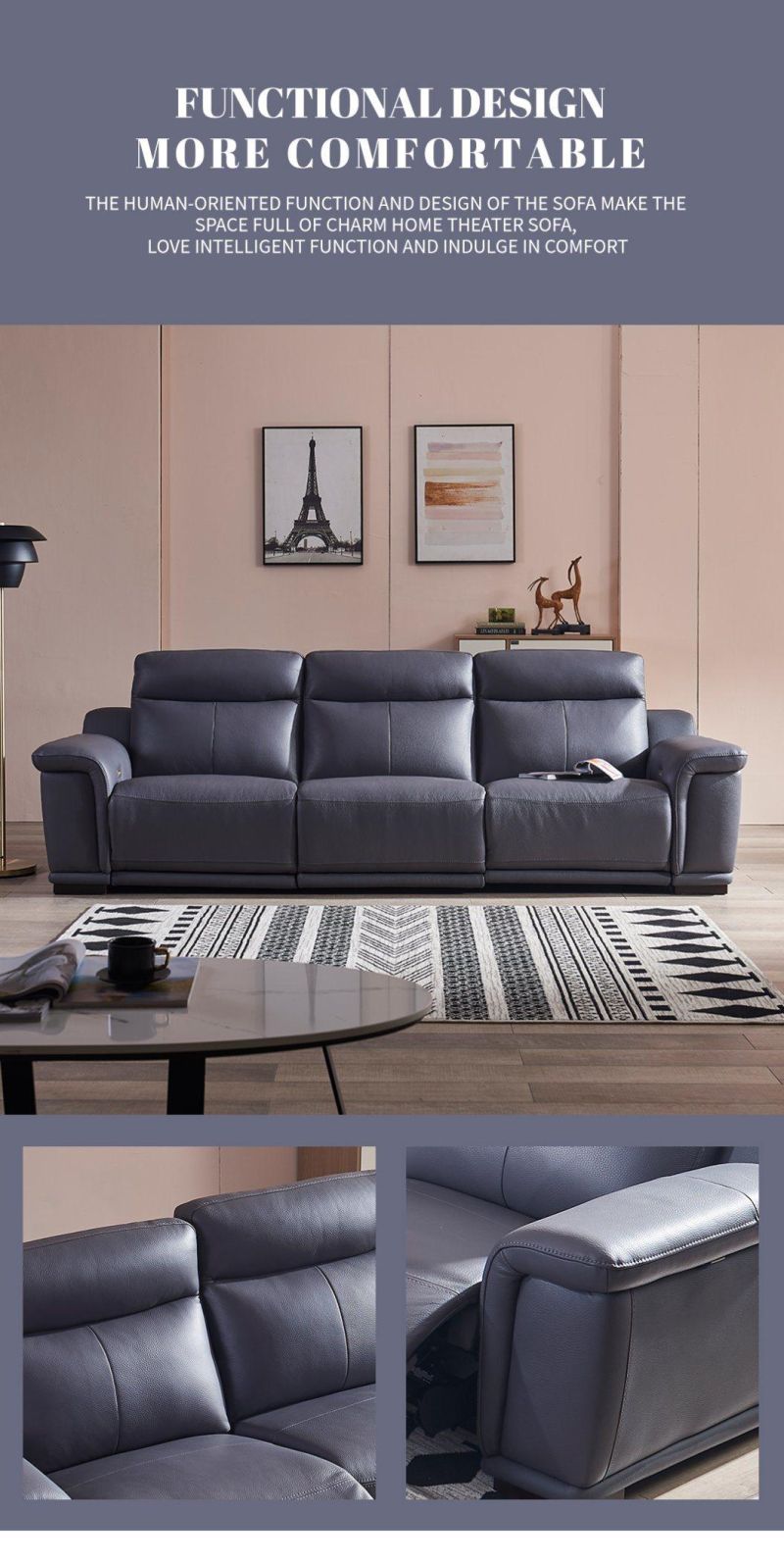 Selling Modern Functional Sofa Fabric Combination Sofa Functional Sofa Bed Small Family Sofa