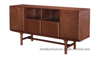 Modern Solid Wood Cabinet Walnut Color Console