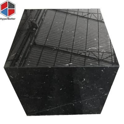 Customized Nero Marquina Black Marble Block Table 5 Sides Natural Marble