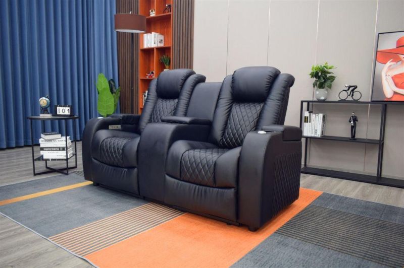 Jky Furniture Air Leather Sectional VIP Cinema Film Home Theater Sofa