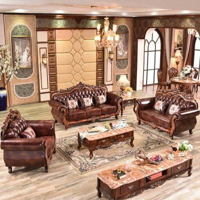 Leather Sofa with Coffee Table for Living Room Furniture