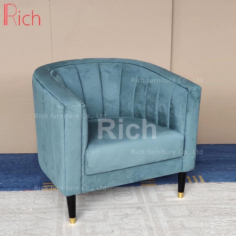 Hotel Living Room Accent Pleated Sofa Chair Living Room Chair Fabric Leisure Chair