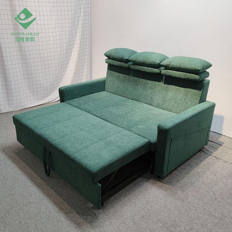 Double Pull out Slender Armrest Homeheld Tranformation Sofa Bed