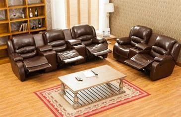 Home Theatre Furniture Furnishing 1+2+3 Combination Electric Leather Sofa Sets