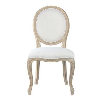 Furniture Hotel Cane Antique Wedding French Oak Wooden Elegant Fabric Banquet Chair