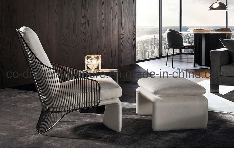 Luxury Stainless Steel Vetvel Living Room Furniture Leisure Sofa Chair