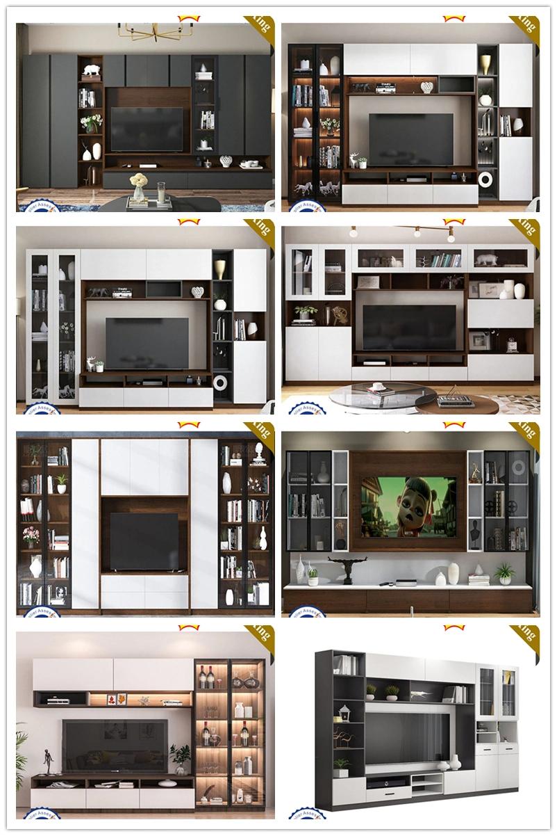 Chinese Luxury Modern Wooden Wall Cabinets Sofa Living Room TV Cabinet Set Home Furniture TV Stands with Coffee Table