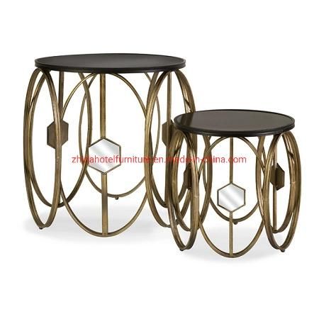 Metal Round Coffee Table Modern Center Table Sofa Table