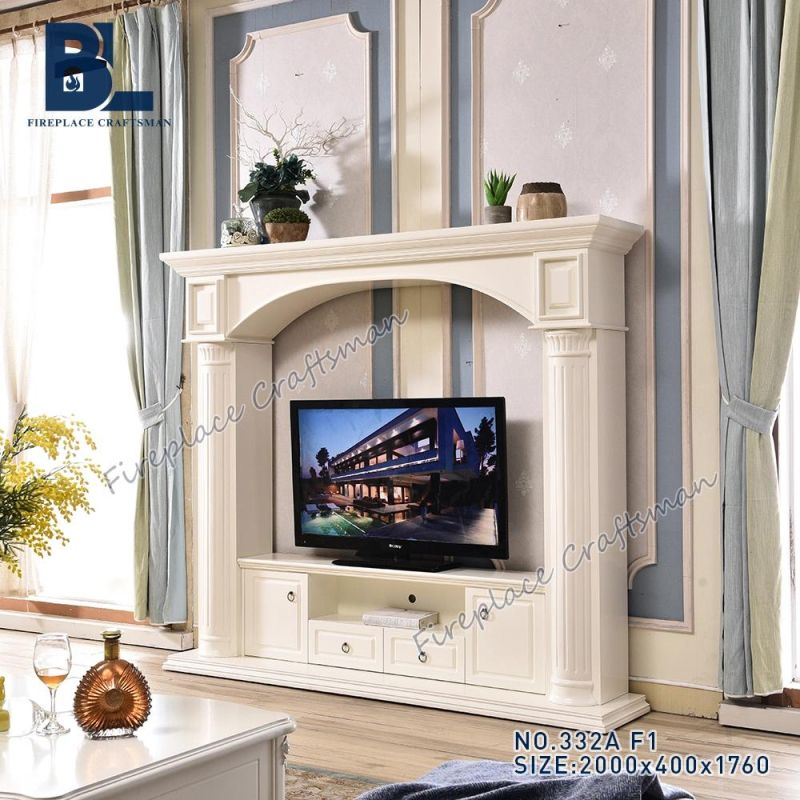 Hot Sale Cheap Solid Wood+MDF TV Stand 332A F1