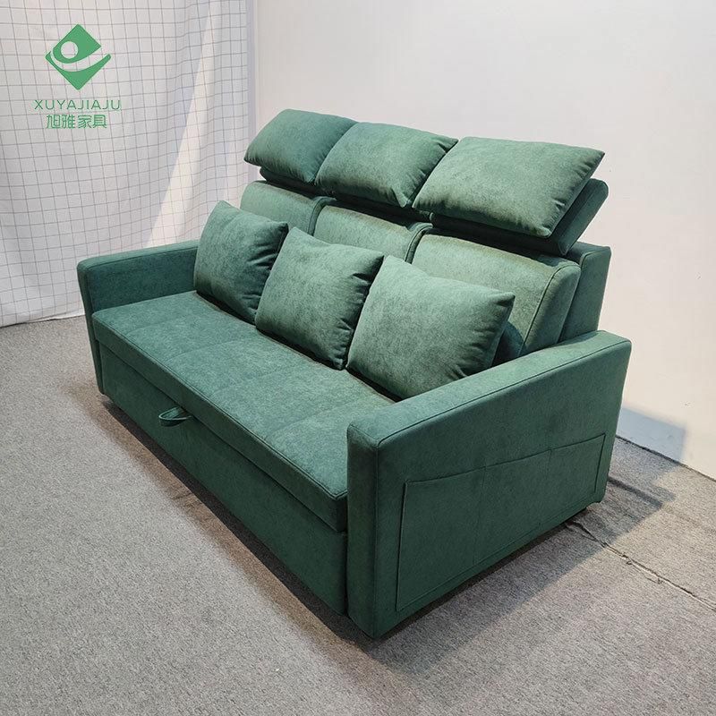 Double Pull out Slender Armrest Homeheld Tranformation Sofa Bed