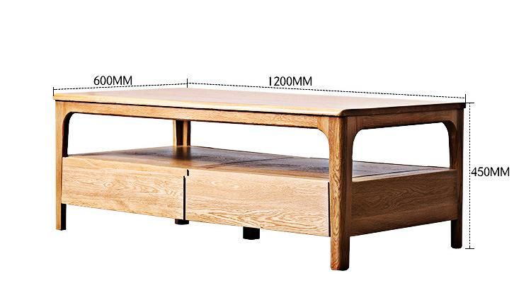 Nordic Minimalist Living Room Furniture Solid Wood Coffee Table