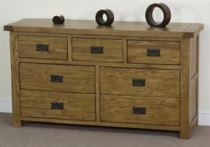 Living Room Furniture/Solid Oak 3+4 Drawers Cabinet (HSRU-007)