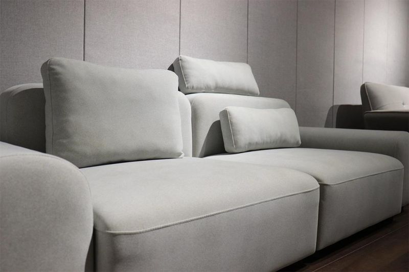 Factory Supply Living Room Furniture Movable Backrest Fabric Sofas for Office Home Hotel