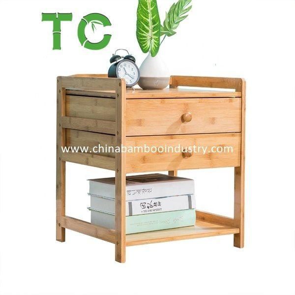 Bamboo Bedside Table Storage Cabinet Living Room End Table Storage Cabinet Bamboo Nightstand