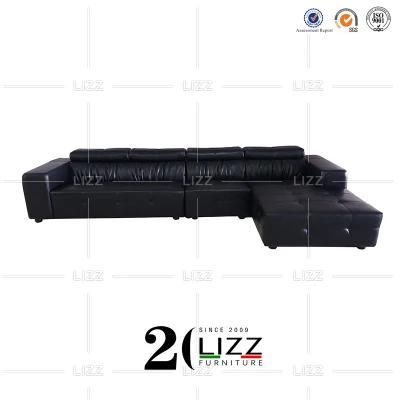 Latest Fashionable Home Furniture Leather Sofa with Ottoman