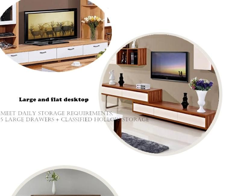 Modern Living Room Furniture Latest Design TV Stand Wooden Side Wall Coffee Table