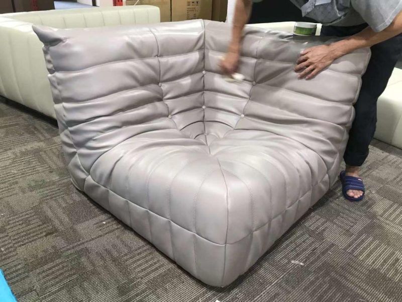 Hot Selling Injection Foam Fabric PU Leather Caterpillars Sofa Chair