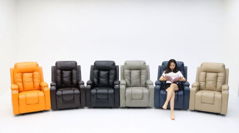 Geeksofa China Anji Manufacturer Living Room Air Leather Relax Leisure Power Electric Recliner Chair with USB Charger