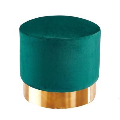 Wholesale Footstool Nordic Small Mini Shoe Change Stool Leather Living Room Creative Delicate Round Low Stool Ottoman