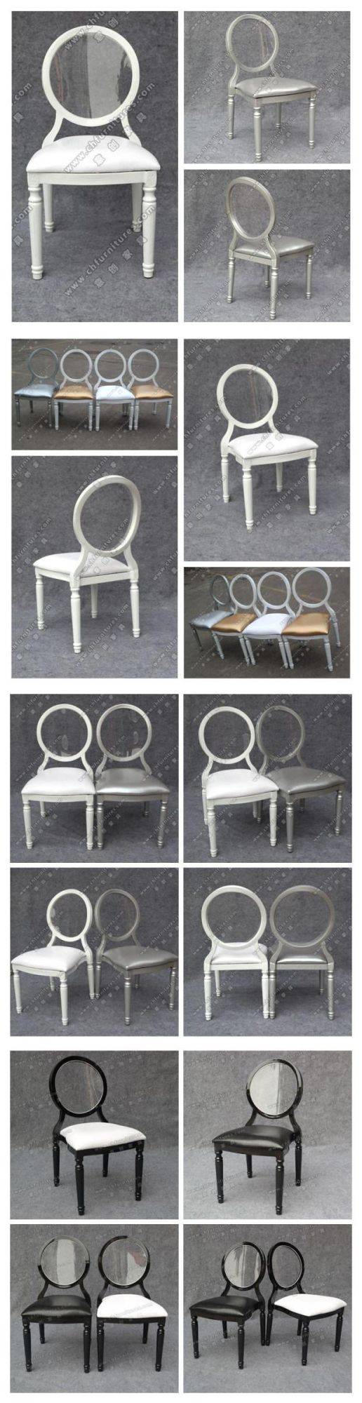 Foshan Silver Aluminum Louis Dining Chair for Banquet and Hotel (YC-D86-1)