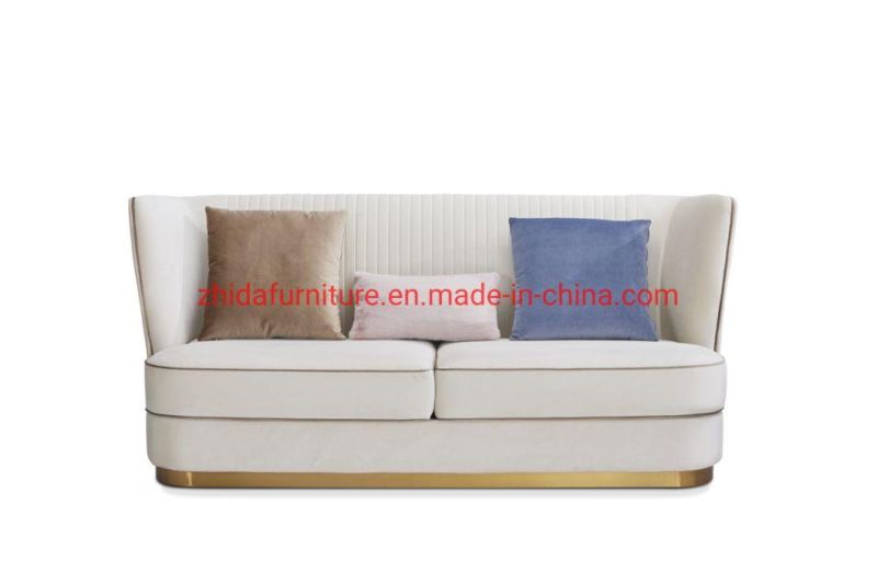 Affordable Luxury Style Stainless Steel Frame Living Sofa