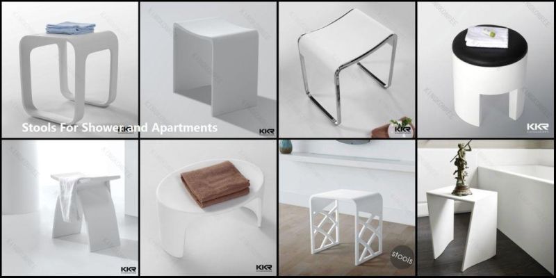 High Quality Good Prices White Matte Solid Surface Cast Stone Stool