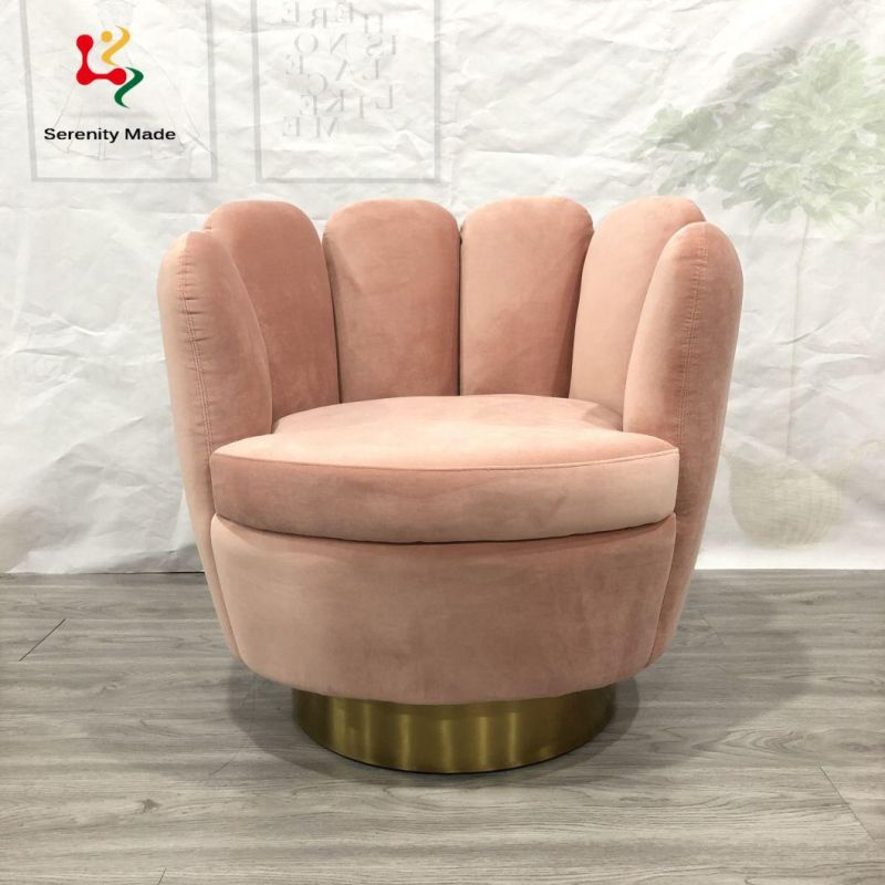 Wholesale Commercial Furniture Customize Fabric Velvet Upholstery Lounge Chair