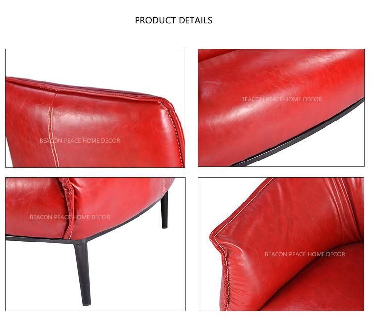 Europe Designer Furniture Leather Armchair