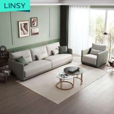 Linsy Italian Sofa White Genuine Leather Sectional Sofas S191