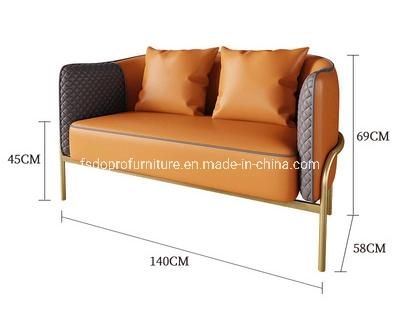 Modern PU Leather Sofa Set with Conference Table for Coffee Shop/Hotel