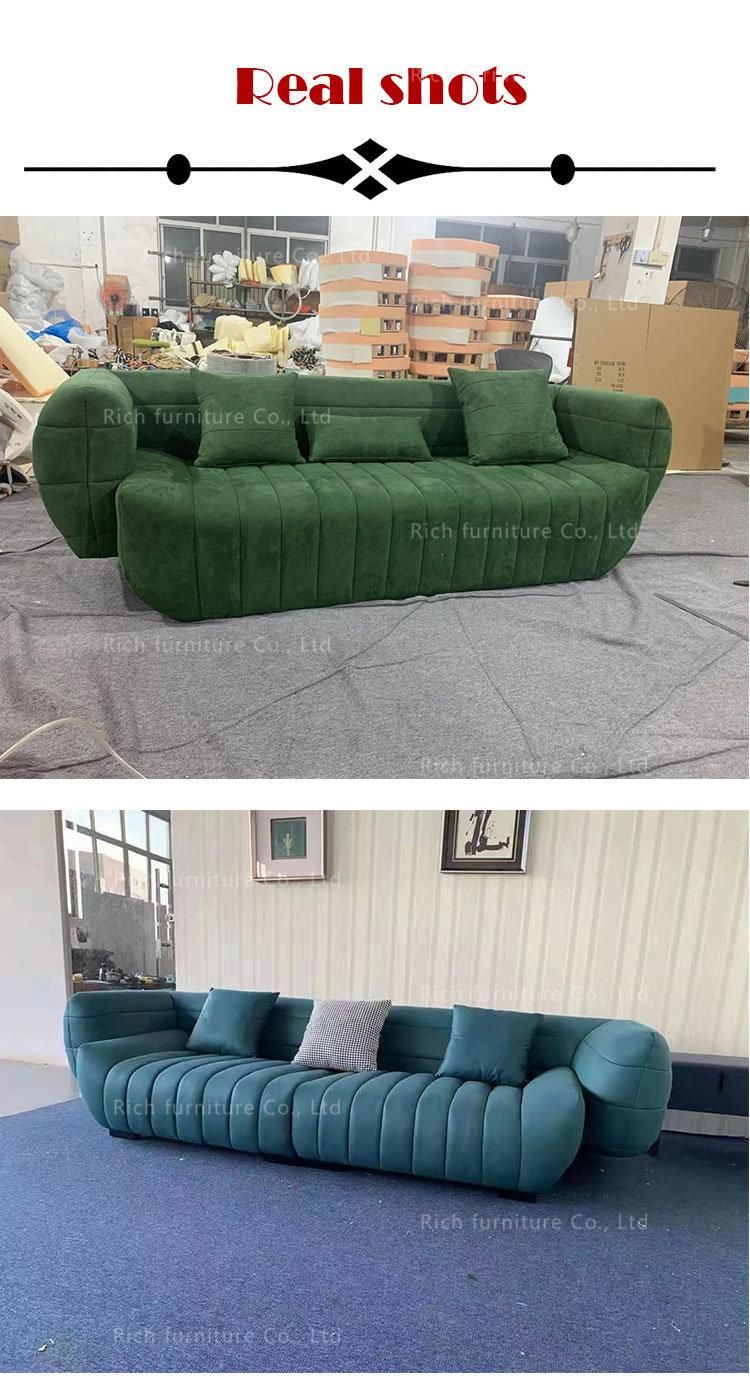 Contemporary Furniture Velvet Design Sofas Modern Italy Fabric Luxury Sofa