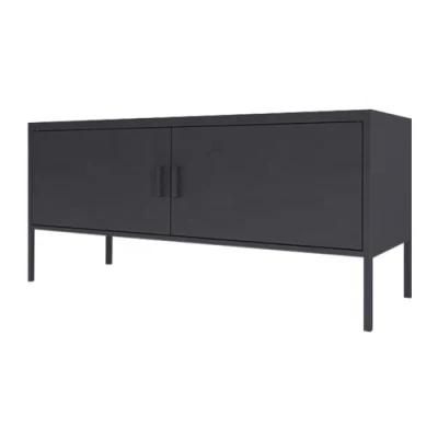 Livingroom Furniture Steel TV Cabinet with 1 Shelf 2 Handle 4 Stand Feet