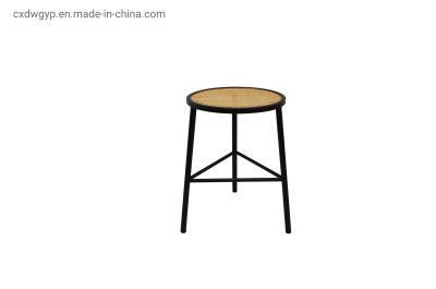 Ironwork Stool with Rattan Weave Cushion New Design