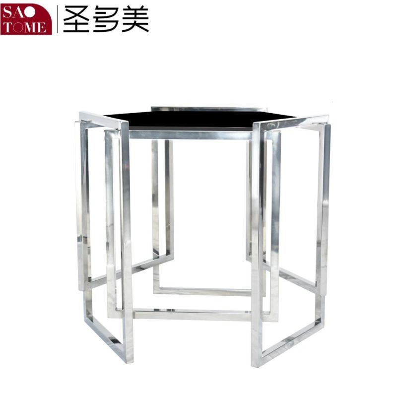 Modern Popular and Practical Living Room Furniture Stainless Steel Glass End Table