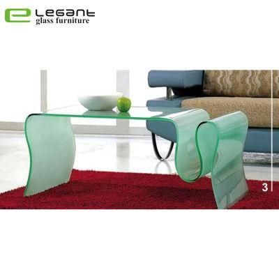 Elephant Bent Glass Coffee Table in Frosted Color