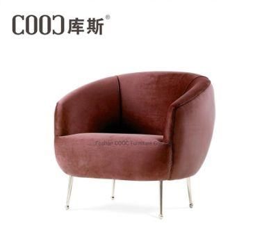 Italian Style Living Room Furniture Modern Leisure Velvet Sofa Chair