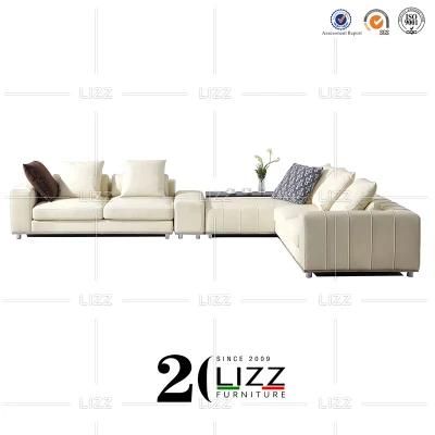 Promotion Modern European Sectional L Shape Leisure Living Room Geniue Leather Sofa