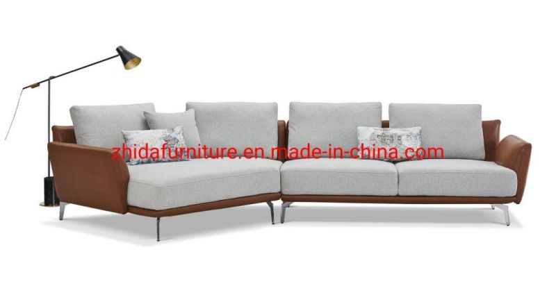 Leather Fabric L Shape Coner Sofa for Living Room Furniture