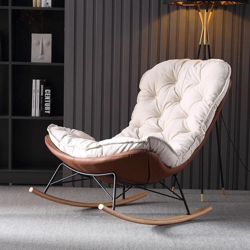 Minimalist Fabric Single Sofa Living Room Sofa Chair Rocking Chair