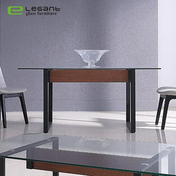 European Style Furniture Black Glass Coffee Side Table