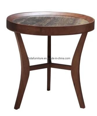 Chinese Marble Modern Side Table Coffee Table Woooden Table