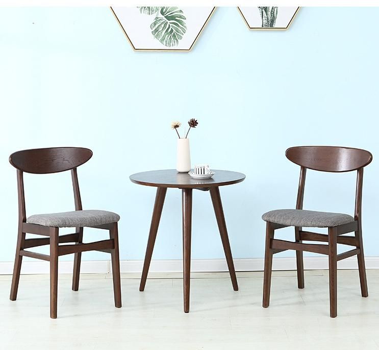 Simple Move Leisure Crutches Solid Wood Round Table