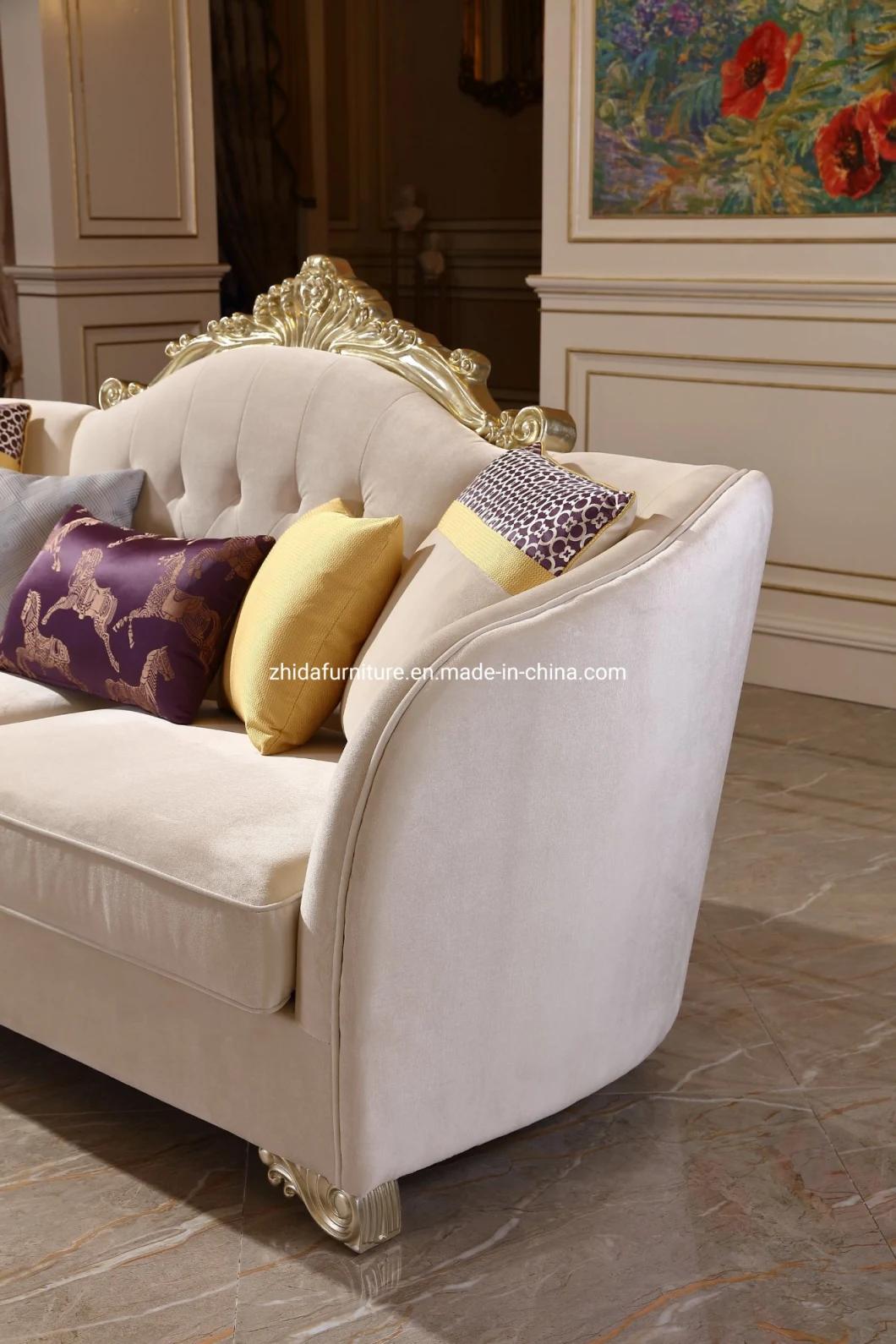 Chinese Furniture Classical Style Luxury Velvet Sofa